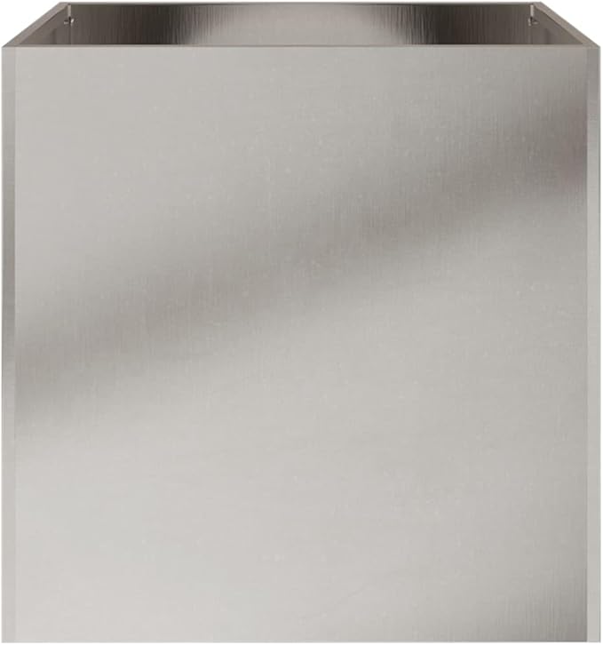 Modern Stainless Steel Planter Silver Medium Durable Rust-Resistant Indoor Outdoor Use for Balcony Terrace Patio Garden Plant Container