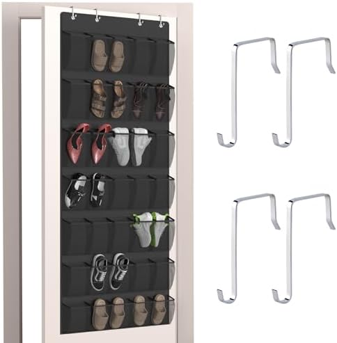 Aisoso Over the Door Shoe Organizer, Black
