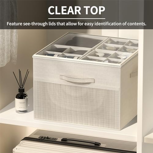 Shoe Organizer for Closet, Foldable Shoe Storage with Adjustable Dividers