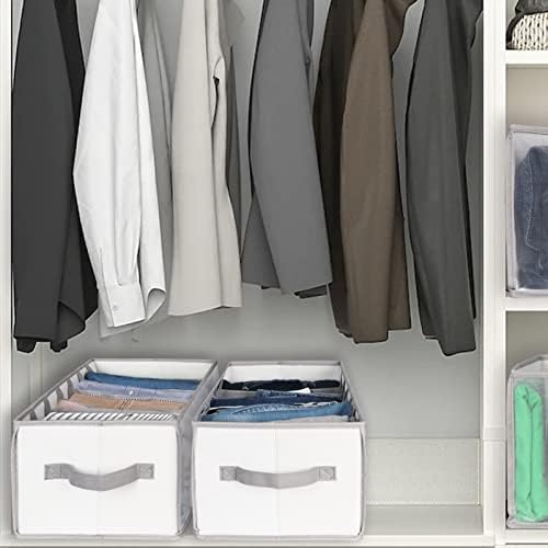 Univivi Tshirt Clothes Drawer Organizer with Handles, 7 Grids, 2 Pack