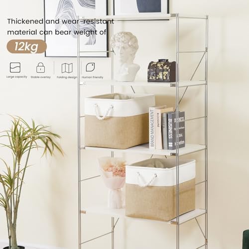 16x12x12 In Foldable Fabric Large Storage Bins with Handle 3 Pack