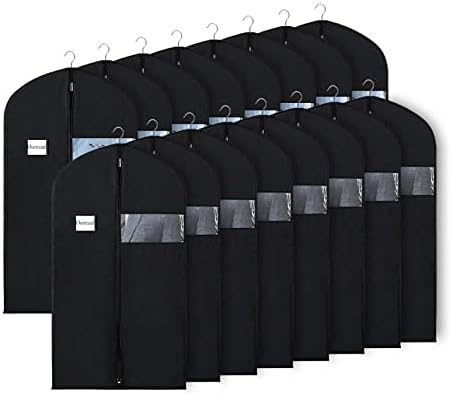 Univivi Garment Bag Suit Bag for Storage and Travel, 40 Inch, Set of 16