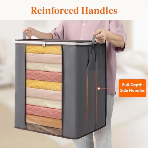 Lifewit 2 Pack 120L Extra Large Clothes Storage, Blanket Storage Bags