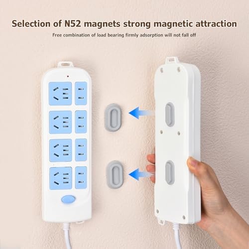 XYOFUN Magnetic Remote Control Holder Wall Mount - 6 Pcs Multicolor | No Drill Self-Adhesive Organizer, For Air Conditioner & TV Remotes, Storage Caddy for Televisions Backside