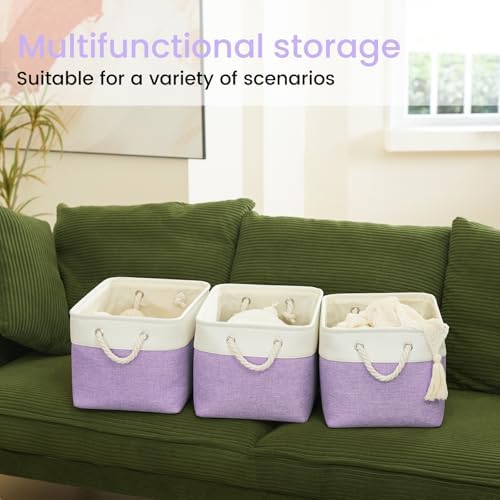 15x11x10 In Foldable Fabric Large Storage Bins with Handle 3 Pack