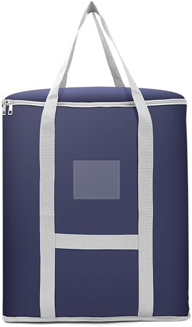 Kuber Industries Storage Bag | Foldable Storage Bag | Moisture Proof Wardrobe Organizer | Underbed Storage Bag for Blanket-Clothes | Travel Moving Bag with Handle | S ZH013BU | Blue
