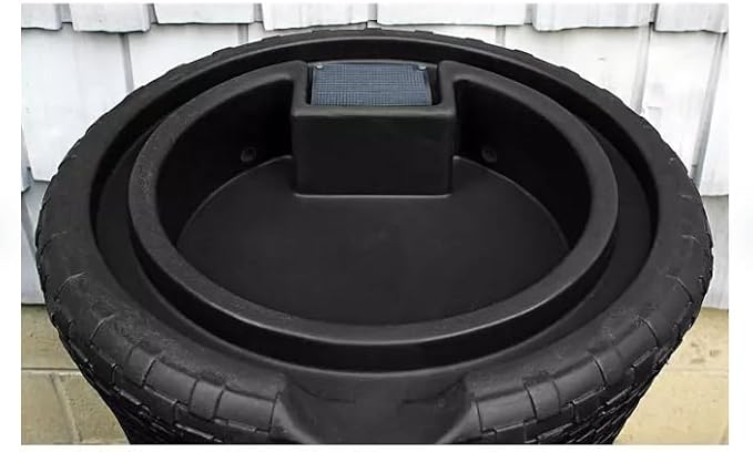 Beautiful Nantucket Wicker Rain Barrel with Planter top, 50 Gallon, The New Way reinvents How You Harvest rainwater. Decorave Design for Garden, Backyard or Patio. (Black, 50 Gallon)
