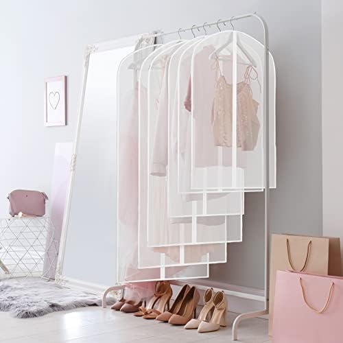 Simple Houseware 55-Inch Clear Garment Bags with Zipper, 10 Pack