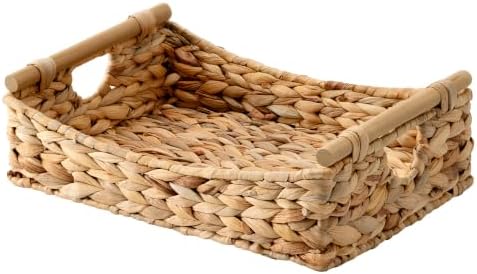 StorageWorks Wicker Baskets with Handles, Pantry Basket for Storage, 1-Pack
