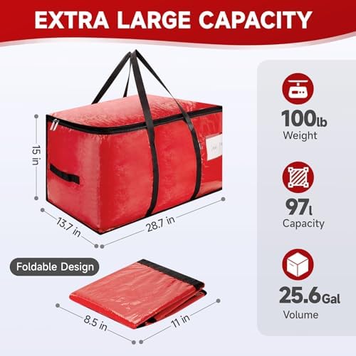 CONGREGATE Red Moving Bags Heavy Duty Extra Large CONGREGATE 8 Pack 97L Storage Totes Reinforced Handles Double Zipper Water Resistant For Dorm Moving Supplies