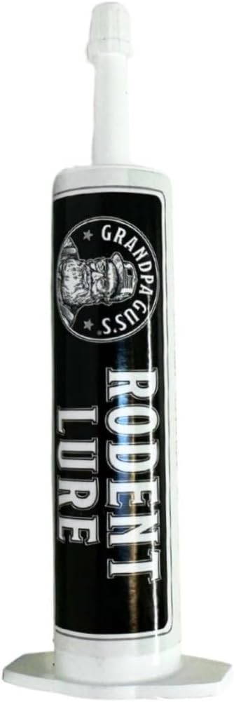 Grandpa Gus's Rodent Lure Bait Syringe, Attractant Gel, 1.08 oz | Professional Mouse & Rat Trap Bait Syringe, Attracts Bait-Shy Rodents, Works with Snap Traps, Glue Boards & Live Traps