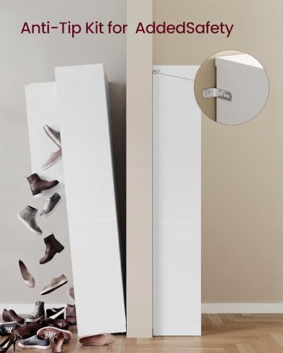 VASAGLE Tall Shoe Storage Cabinet, 10‑Tier, Holds Up to 50 Pairs of Shoes