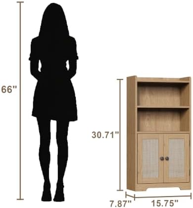 ChooChoo Small Bathroom Storage Cabinet with 2 Door and Shelves