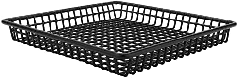 G.E.T. 9" Black Square Wire Metal Basket for Pantry, Storage and More