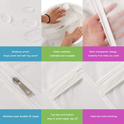 Clear Garment Bags for Hanging Clothes, 12 Pack 31 Inch, for Kids Clothes