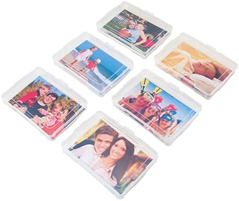 Advantus Photo Keeper Small Storage Boxes for Pictures, Cards, Car Storage, 6 Inner Boxes (6.5" x 4.5" x 1") & 1 OuterBox (8" x 7" x 5.5") (Pack of 6)