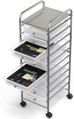 Simple Houseware Drawer Organizer Tray, 9 Adjustable Compartments, Black