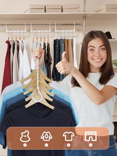 HOUSE DAY Space Saving Hangers 8 Pack, Closet Organizers and Storage