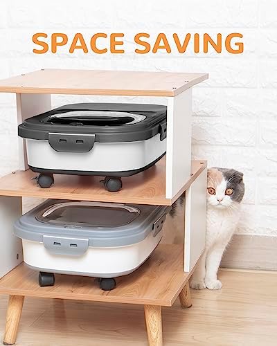20-23 Lbs Dog Food Storage Container Airtight,Collapsible Pet Food Storage