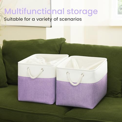 16x12x12 In Foldable Fabric Large Storage Bins with Handle 3 Pack