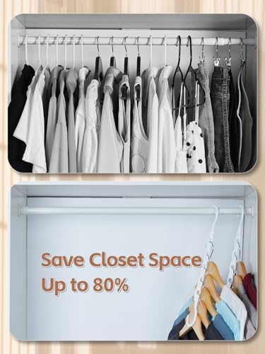 HOUSE DAY Space Saving Hangers 8 Pack, Closet Organizers and Storage