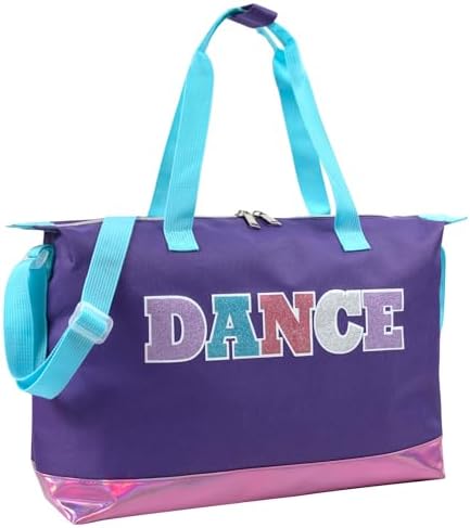 Garment Dance Shoulder Bags for Girls, Teen Dancers, Costumes, Boys | Holographic Glitter Dance Bag for Kids