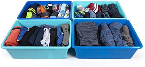 Humble Crew Plastic Storage Bins for Kids, Large Removable Toy Organizer | BPA-free, lightweight, fits cubbies and bookshelves, compatible with most toddler shelving for playroom, bedroom, or nursery