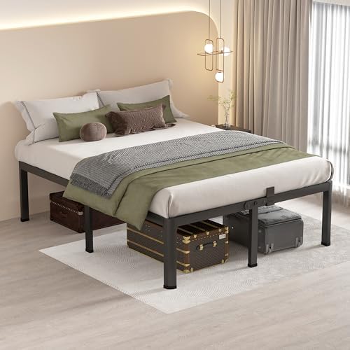 MAF 12 Inch California King Metal Platform Bed Frame with Round Corner Legs