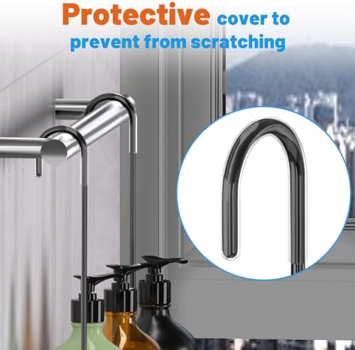YUOROS 304 Stainless Steel Hanging Shower Caddy (Black)