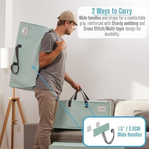 VENO 10 Pack Heavy Duty Moving Bags with Backpack Straps, Zippers & Handles, Extra Large Packing Bags for College Dorm Essentials, Moving Supplies Alternative to Cardboard Moving Boxes
