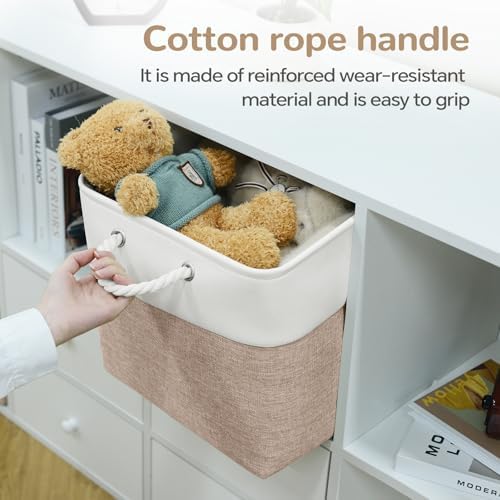 13x13 Inch Foldable Fabric Cube Storage Bins with Handles 6 Pack