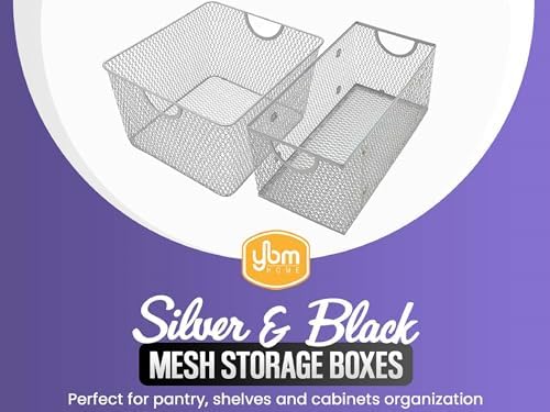 YBM Home Wire Mesh Storage Basket Organizer for CD and DVDs - 12 Pack
