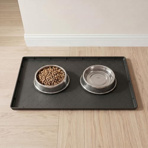MateeyLife Silicone Waterproof Mat for Dog & Cat Food Mat 19"X12"