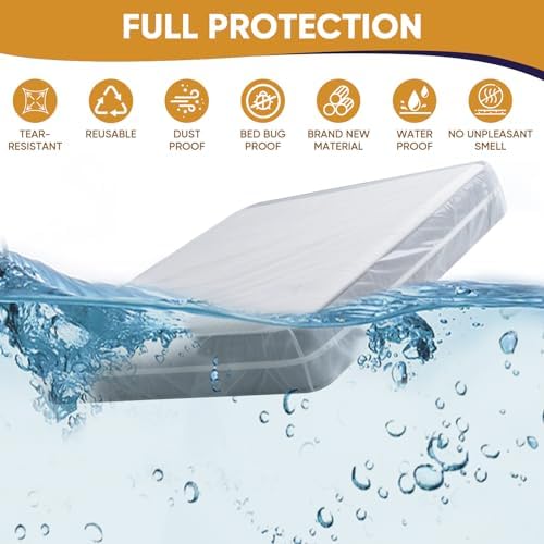King/Cal King Mattress Bag for Moving and Storage,Waterproof Plastic Mattress Cover for Disposal and Protection Product