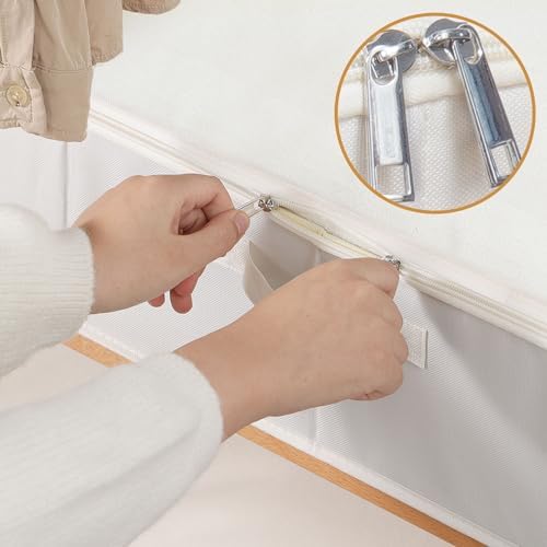 Underbed Storage Organizers,Beige,3 Pack,31.5x15.7x5.9 Inch