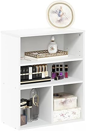 Furinno Pasir 3 Tier Display Bookcase, White