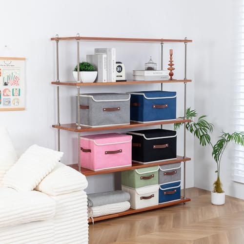 Storage Boxes Baskets with Lid Collapsible Fabric Storage Bins