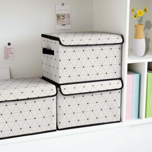 Fabric Storage Bins with Lids,Under Bed Storage Containers 3Pack