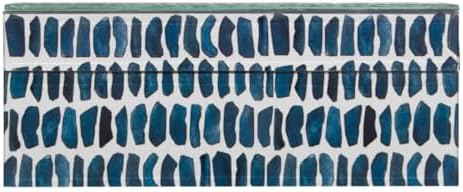 Alice Lane Indigo Brushstroke Box Small Bold Decorative Storage Organizer