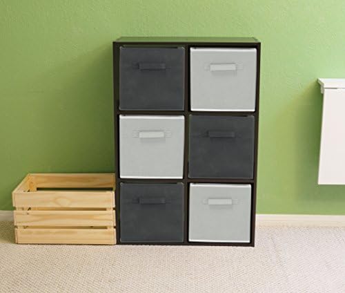 Simple Houseware 11-Inch Foldable Cube Storage Bins, Gray, 6-Pack