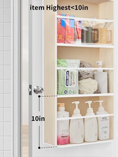 JARLINK Over The Door Toy Storage Organizer w/Clear Window, Beige | Anti-Tilt 44 lb Load Capacity, Baby Toy Storage Organizer for Stuffed Animals, Nursery, Kid Bedroom, Newborn Baby Essentials