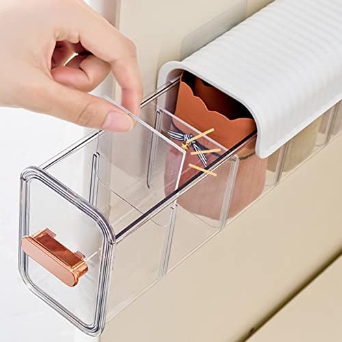 3 Pcs New Clear Wall Mounted Drawer Organizer, Wall Hanging Transparent Underwear Panties Storage Box Punch-Free Multifunctional Storage Box for Clothes, Socks (3PCS)