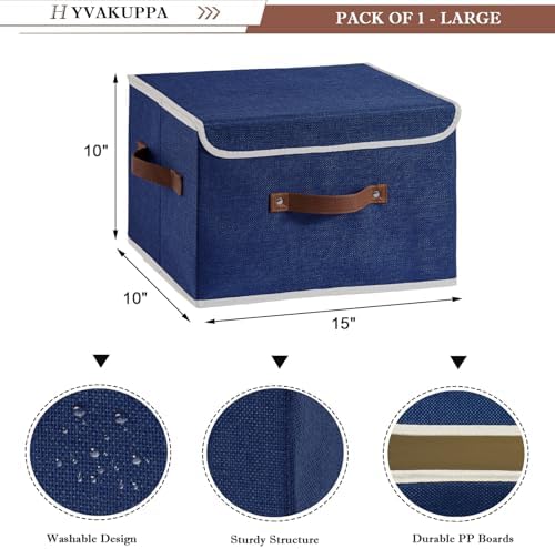 Storage Boxes Baskets with Lid Collapsible Fabric Storage Bins