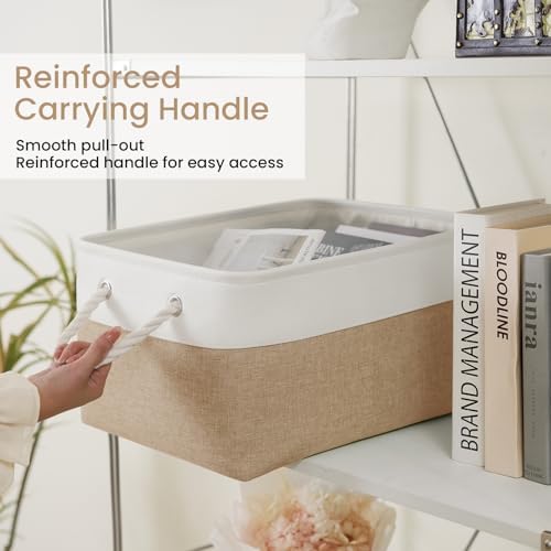 15.7x11.8x8.26 Inch Fabric Large Storage Bins with Handles 3 Pack
