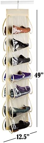 Handy Laundry Hanging Shoe Organizer - 14 Pockets - Clear Pockets Will Protect Your Shoes, Handbags, Purse & Enable You to Find Them Easily. Hang it in a Closet to Keep Your Closet Neat & Organized.