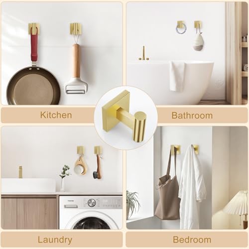Lairuier Brushed Gold Bathroom Accessories, Towel Bar Set Wall Mounted
