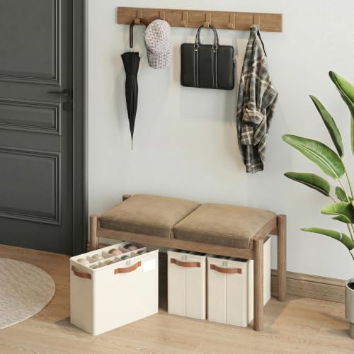 Varhomax Shoe Organizer Box for Closet, Small Foldable Shoe Storage Basket