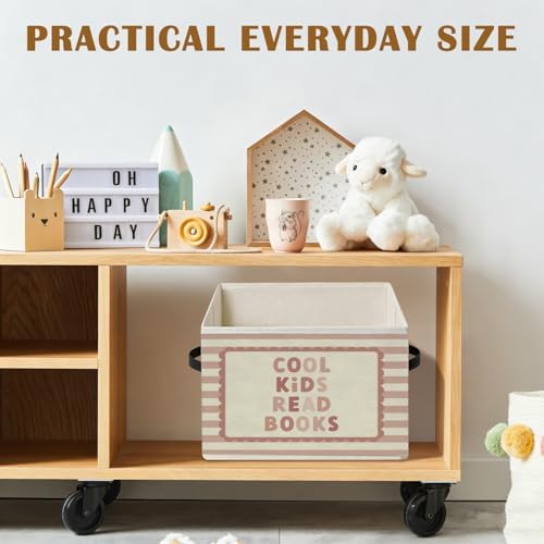 Reading Corner,Pink Book Decor Storage Bins Box
