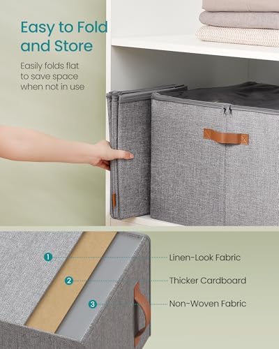 SONGMICS Shoe Organizer for Closet, 2 Pack Fabric Bins, Fits up to 32 Pairs