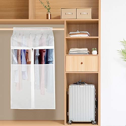 Zilink Clear Hanging Clothes Bag Organizer Large Garment Bags 43 in, 2 Pack